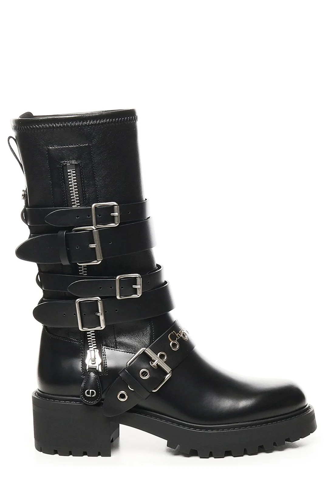 Christian Dior Zip Detailed Buckled Boots | Cettire Global