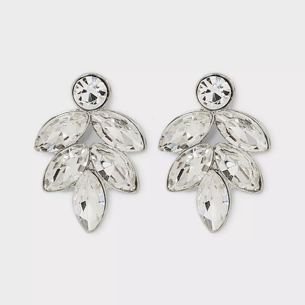Cluster Marquise Stone Earrings - Silver | Target