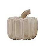 Creative Co-Op Small Hand-Carved Paulownia Wood Pumpkins, Natural | Amazon (US)