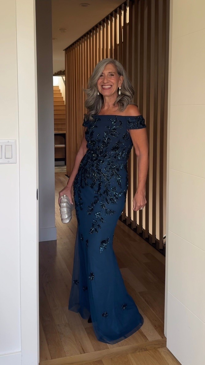 🥂 Mother of the Bride | Mother of the Groom | Wedding Guest and Rehearsal Dinner Dresses

This navy gown goes off-the-shoulder with sequin floral embroidery scattered down the length of it, fitted close through the body for a polished, elegant line.

Save this and share it with a friend who's shopping. 💌

Claudia | 5'4½" | 135 | medium or 6

Wedding Guest Dress | Fashion over 50 | Mother of the Bride | Mother of the Groom | Black Tie | Formal Gown | Fall Wedding | Winter Wedding | Navy Sequin Gown | Tummy Flattering Dresses

#LTKSeasonal #LTKOver40 #LTKWedding