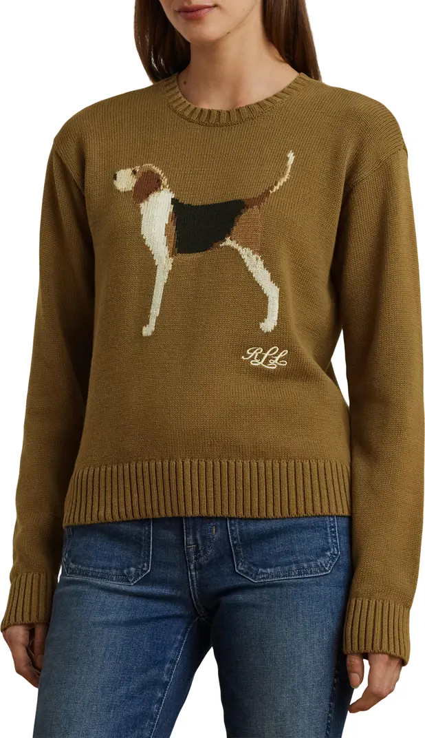 Intarsia Beagle Cotton Sweater | Nordstrom