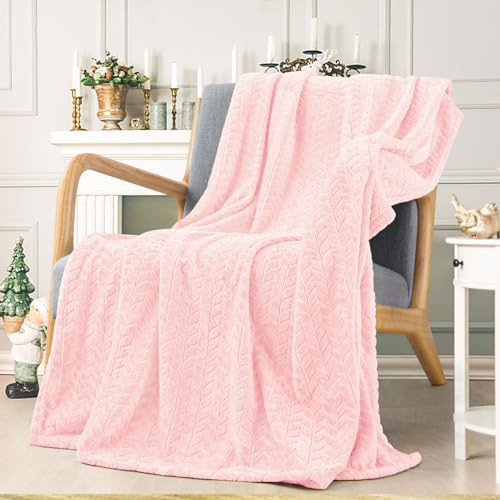 inhand Super Soft Pink Cute Throw Blanket, Cozy Plush Fleece Blanket Throw Size, Washable Lightweight Flannel Blankets Throw for All Season(50”x60”, Baby Pink) | Amazon (US)