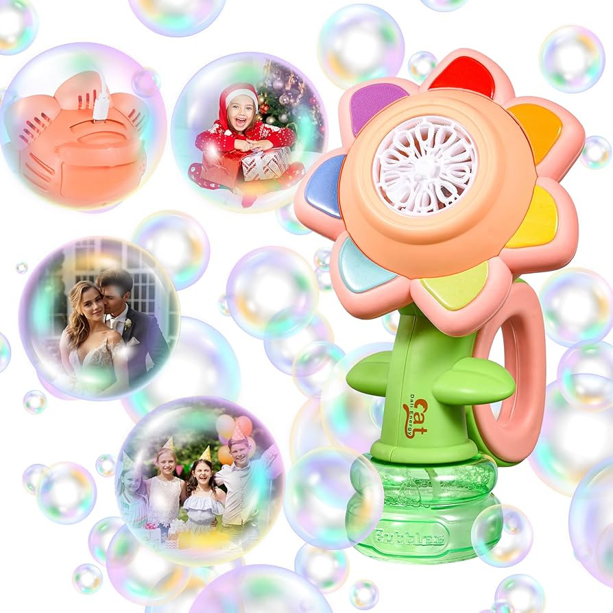Sunflower Bubble Machine for Kids Automatic Flower Bubble Toy with Colorful Lighting for Toddlers... | Amazon (US)