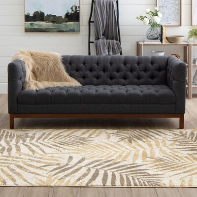 allen + roth Reyna 5 x 8 Gray Indoor Floral/Botanical Tropical Area Rug | Lowe's