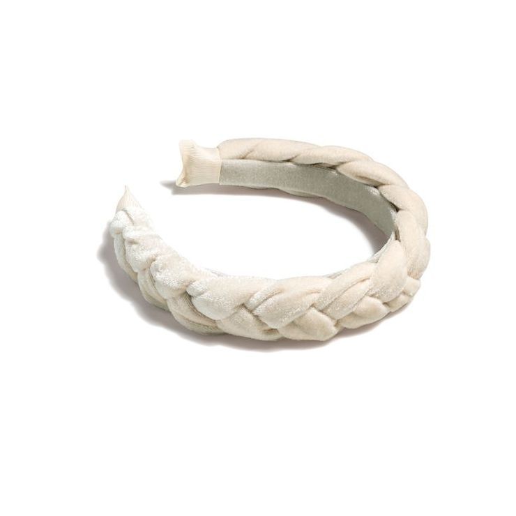 Shiraleah Braided Velvet Headband-Ivory | Target