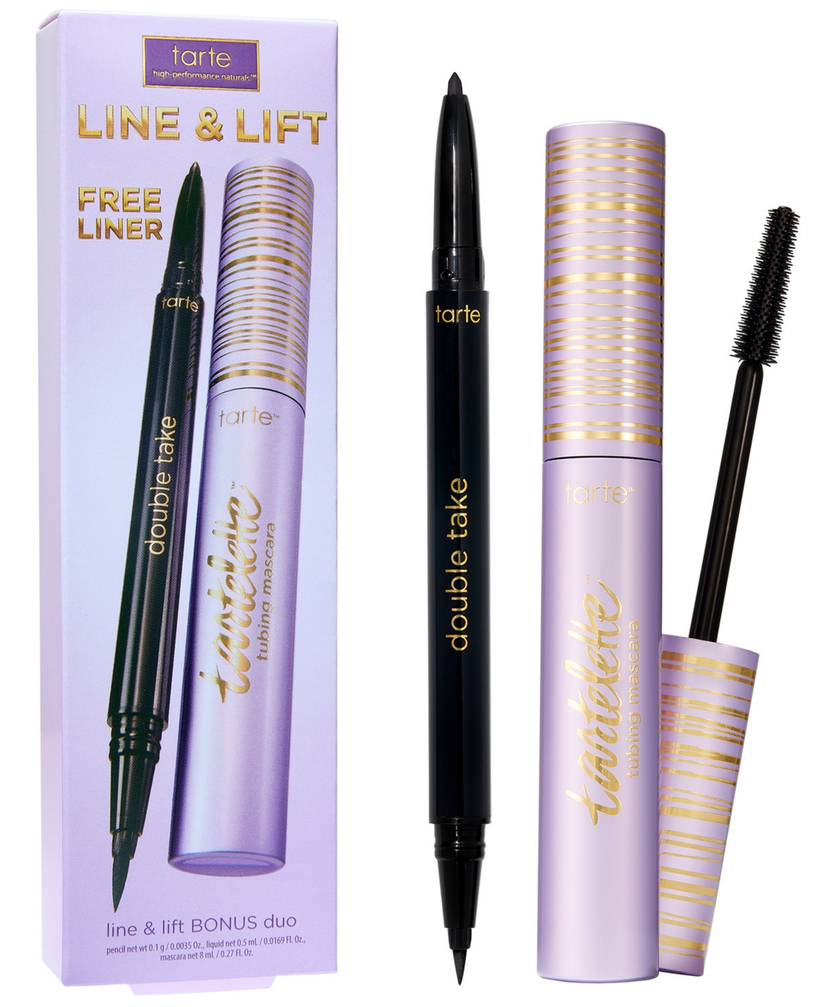 Tarte Line & Lift Mascara and Eyeliner Bonus Duo - Black | Macy's