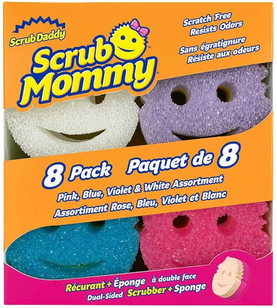 Scrub Daddy Scrub Mommy Dual-Sided Scrubber and Sponge, Variety Pack of 8 | Amazon (US)