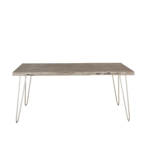 Weathered Grey Acacia Wood Dining Table by World Interiors - N/A | Bed Bath & Beyond