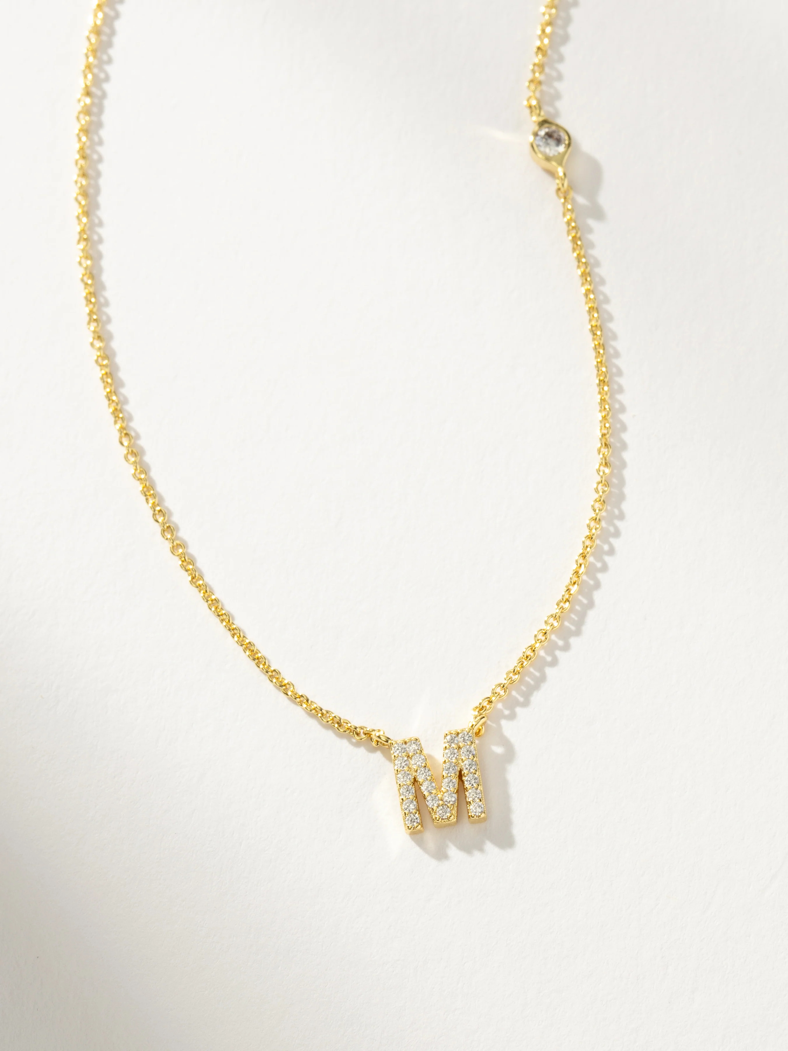 Gold Pavé Initial Necklace | Letter Necklace | Uncommon James | Uncommon James