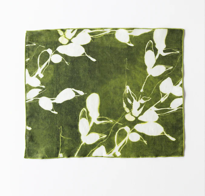 Porto Print in Olive Placemat | Goldie Home