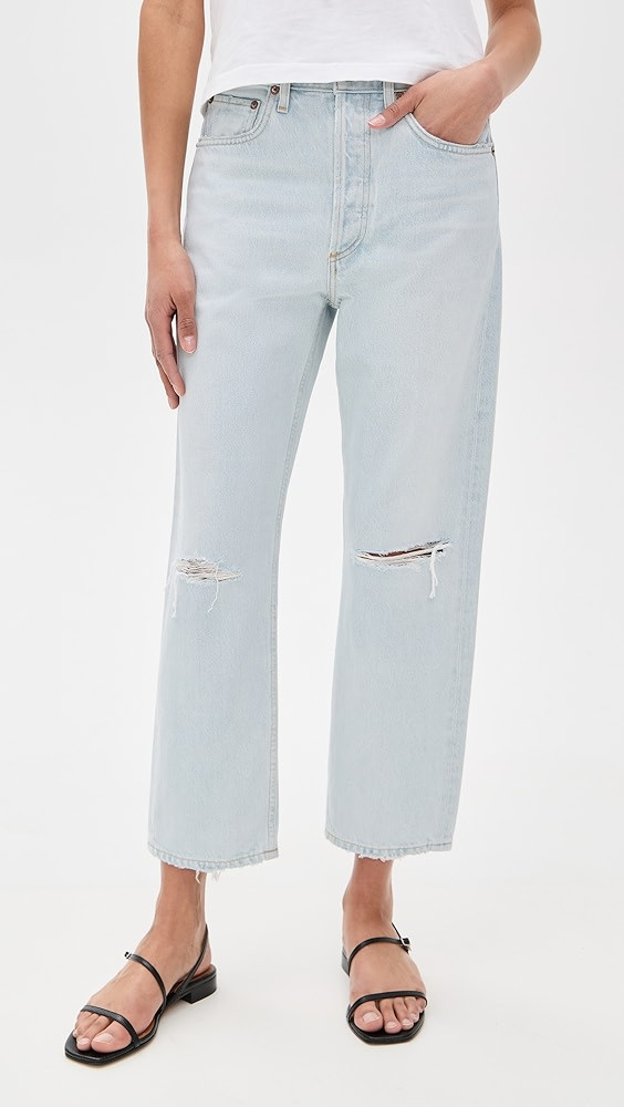 90's Crop Mid Rise Loose Straight Jeans | Shopbop