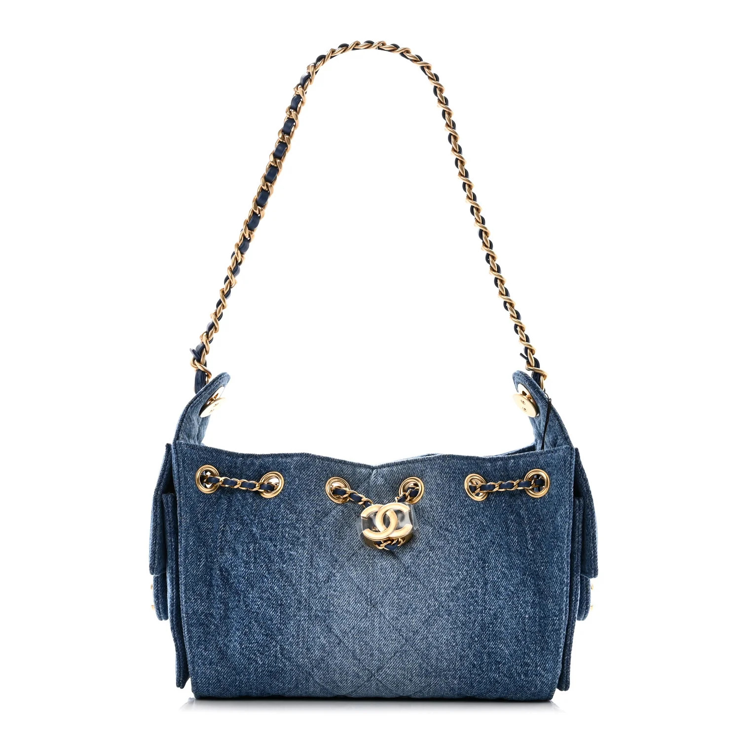 Chanel Washed Denim Quilted Mini Chanel 25 Handbag Blue 1808748 | FASHIONPHILE (US)