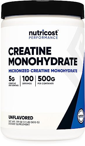 Nutricost Creatine Monohydrate Micronized Powder 500G, 5000mg Per Serv (5g) - 100 Servings, 17.9 Oz | Amazon (US)