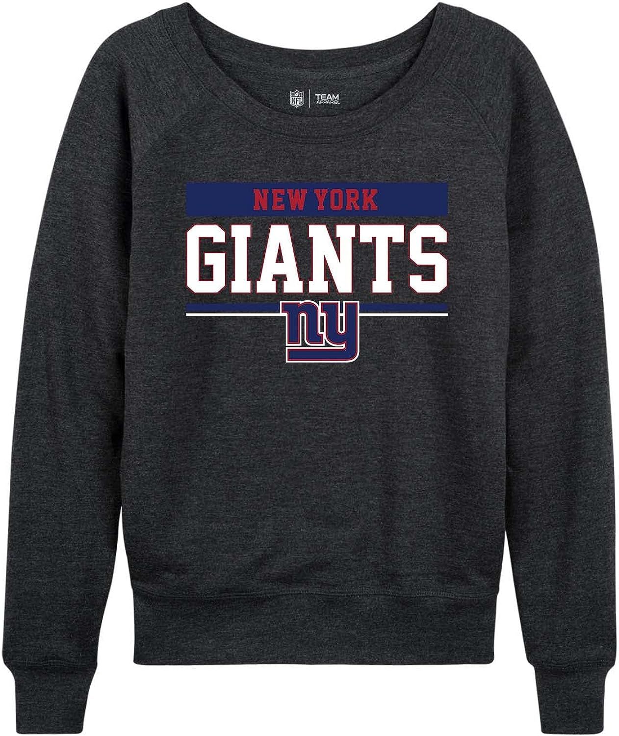 NFL Women's Plus Size Team Block Charcoal Crewneck- Tagless Pullover - Relaxed Raglan- Stay Cool and | Amazon (US)