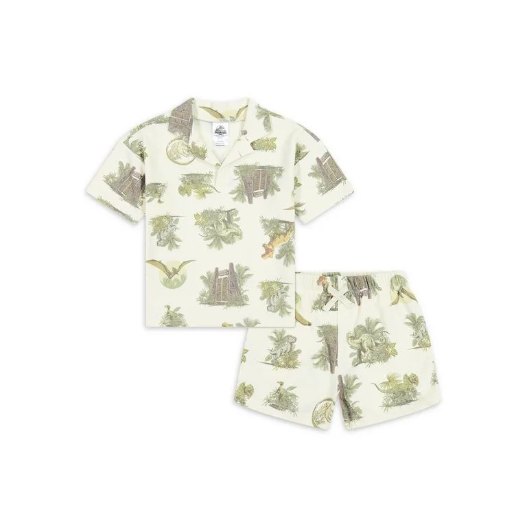 Jurassic World Toddler Boys’ Resort Shirt and Shorts Set, 2-Piece, Sizes 12M-5T | Walmart (US)