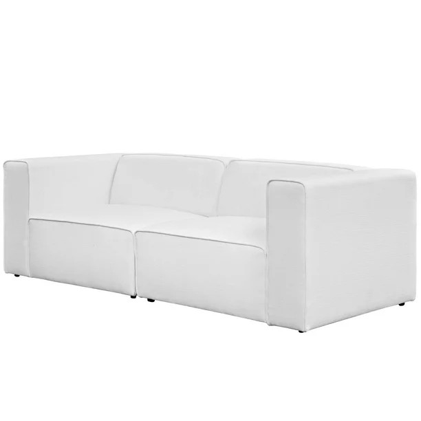Modern Contemporary Urban Design Living Room Lounge Club Lobby Sofa Set, Fabric, White - Walmart.... | Walmart (US)