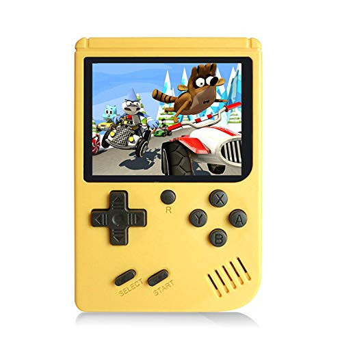 Handheld Games Console for Kids Adults - Retro Video Games Consoles 3 inch Screen 168 Classic Games 8 Bit Game Player with AV Cable Can Play on TV (Yellow) | Amazon (US)
