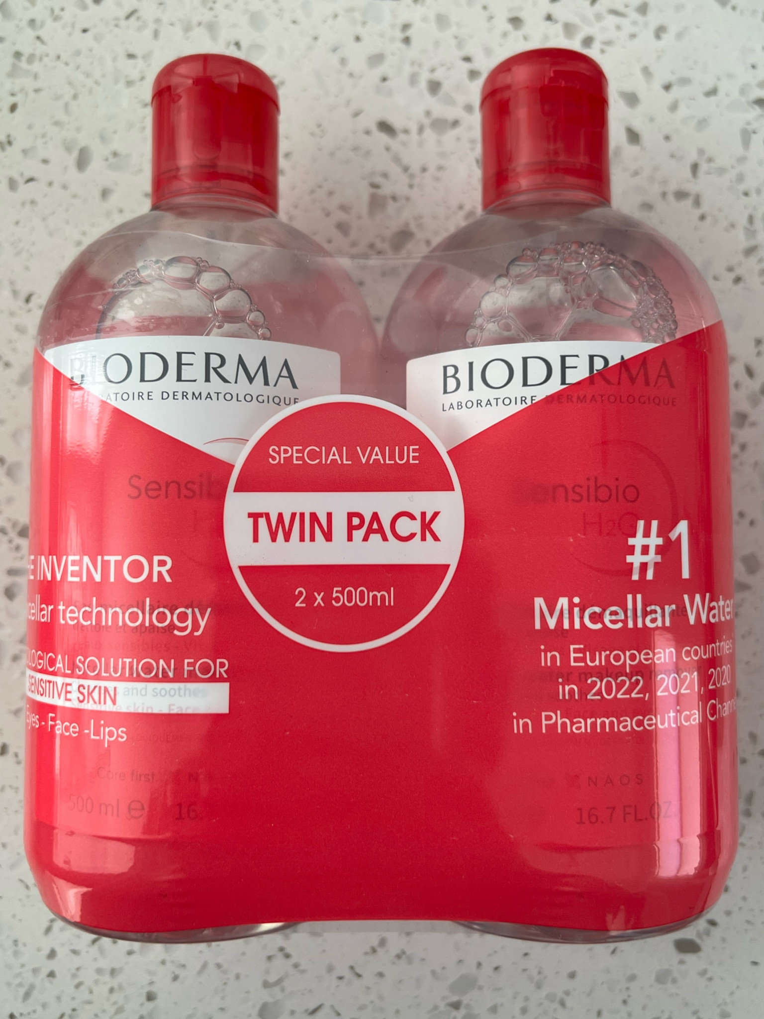 My chosen micellar water! Bioderma for my sensitive skin and eyes. I got this 2-pack from Target 