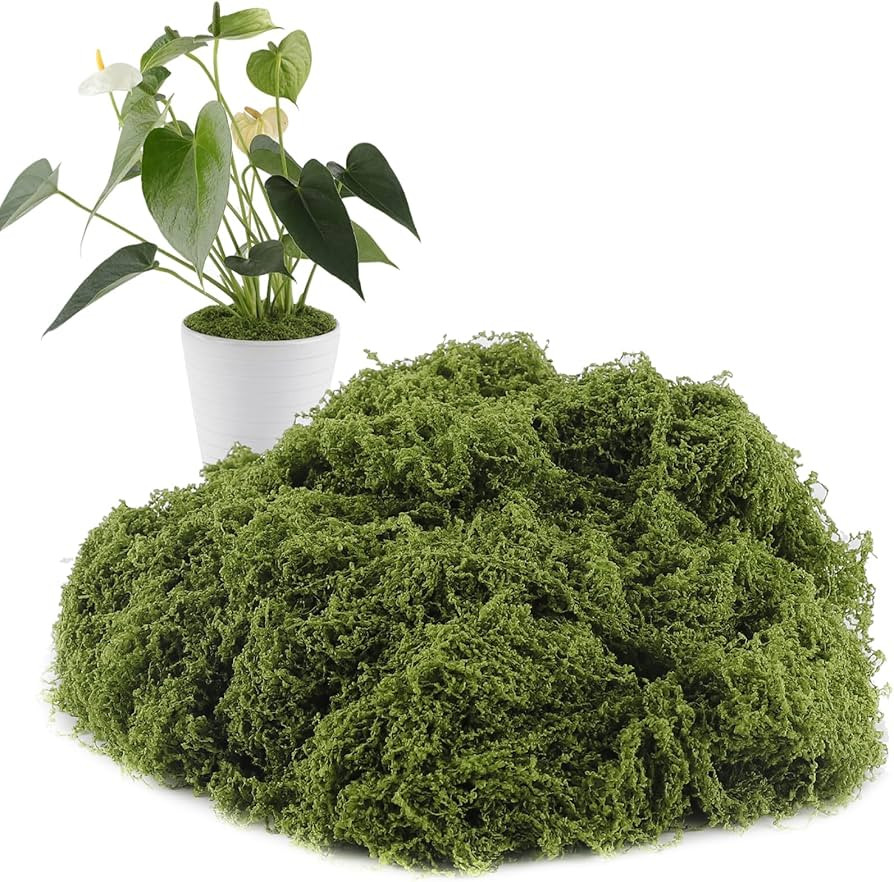Yomirduy Artificial Moss for Crafts, 5.3OZ Fake Green Moss for Potted Plants, Faux Moss Decor for... | Amazon (US)