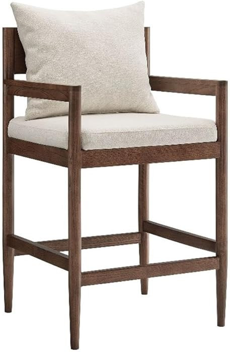 Modway Remington 26 Inch Counter Height Stool in Salt – Modern Upholstered Counter Wood Kitchen... | Amazon (US)