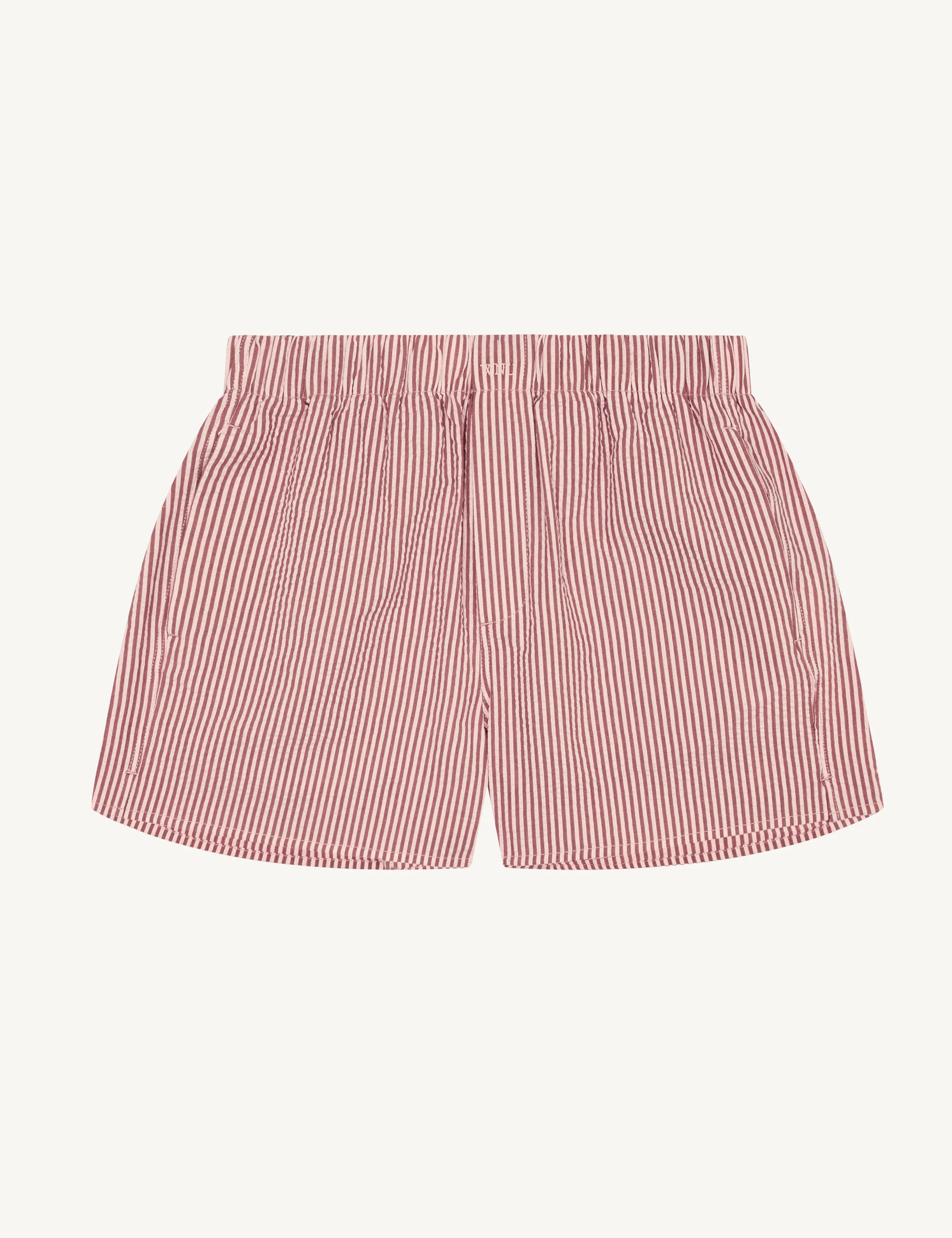 The Boxer: Seersucker, Pink and Berry Stripe | With Nothing Underneath