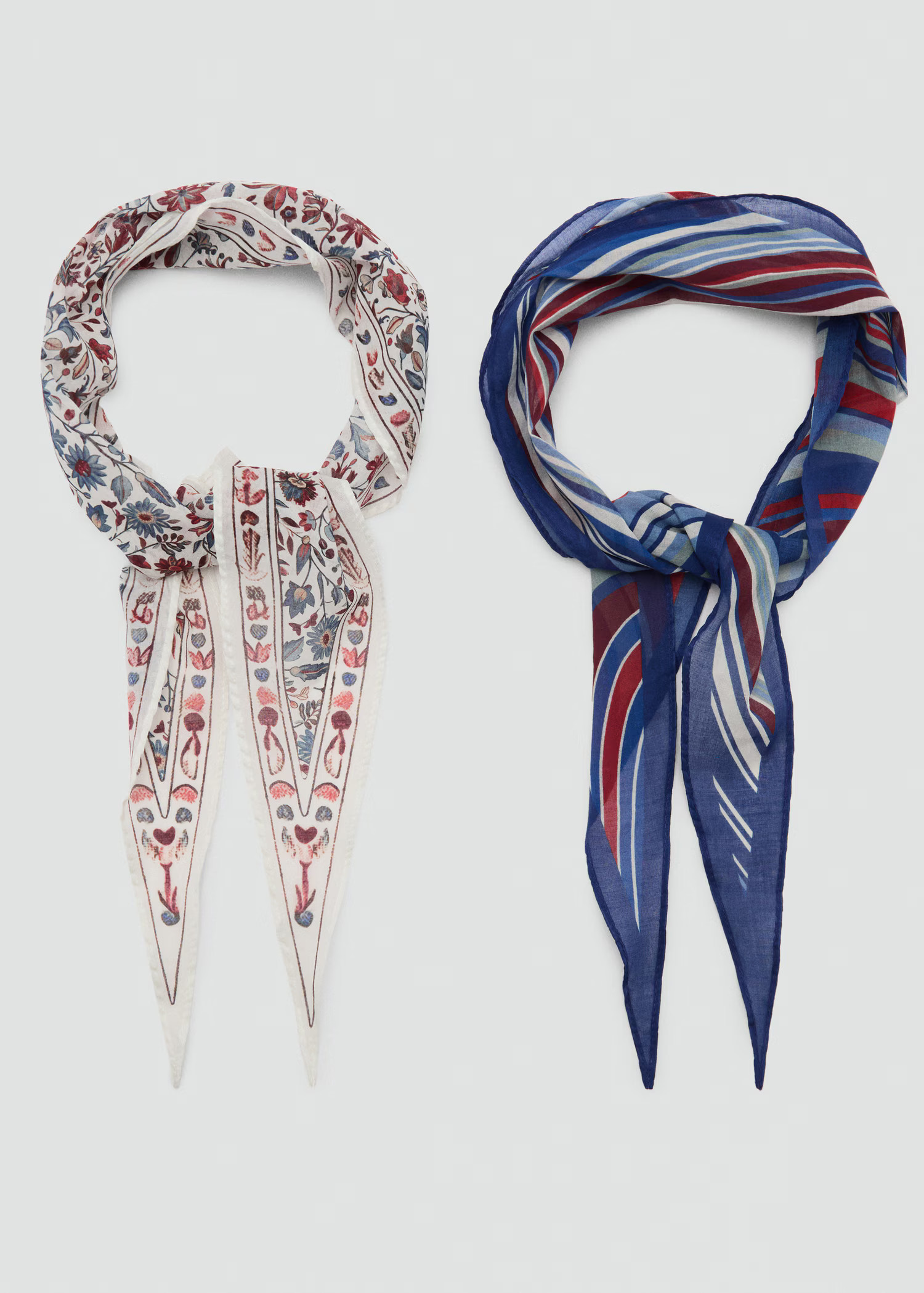 Set of 2 printed handkerchiefs - Women | MNG Australia | Mango (US/MX/AU)