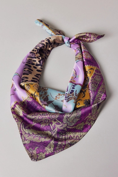 Patchwork Pattern Silky Scarf | Urban Outfitters (US and RoW)