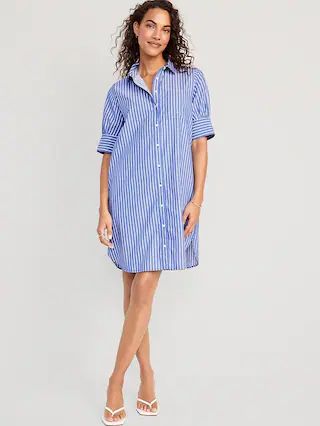 Short-Sleeve Shirt Dress | Old Navy (US)