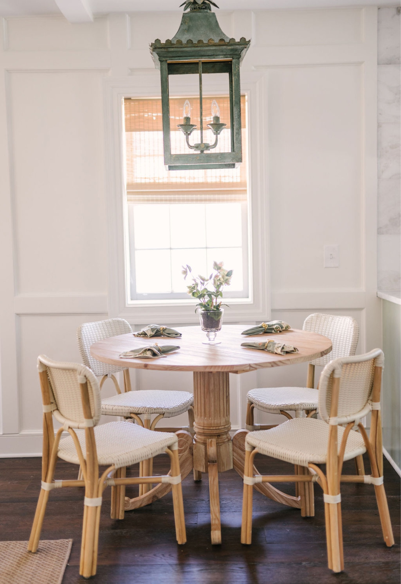 Neutrals? Never boring! 🌿✨ Mixing light oak, woven chairs, and a sage green chandelier creates the most calming and chic dining spot. Who says neutrals can't steal the show? 😍🍽️ #NeutralElegance #DiningGoals

#LTKhome #LTKsalealert #LTKunder100