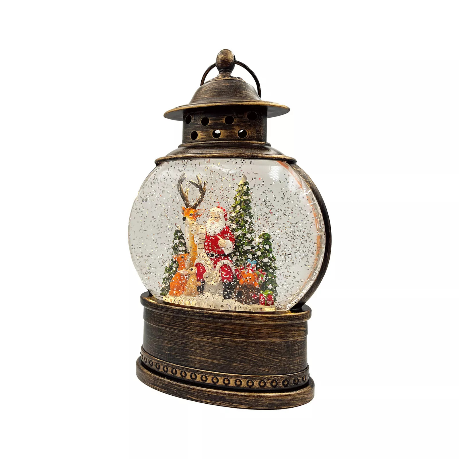 Crosslight Santa & Reindeer Lantern Water Globe Table Decor | Kohl's