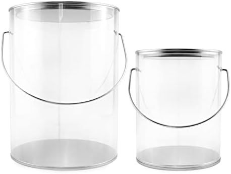 Cornucopia Clear Plastic Paint Cans (Gallon and Quart Combo Pack, Set of 2); Arts & Crafts Paint ... | Amazon (US)