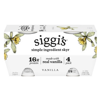 Siggi's Nonfat Vanilla Icelandic-Style Skyr Yogurt - 4ct/5.3oz Cups | Target