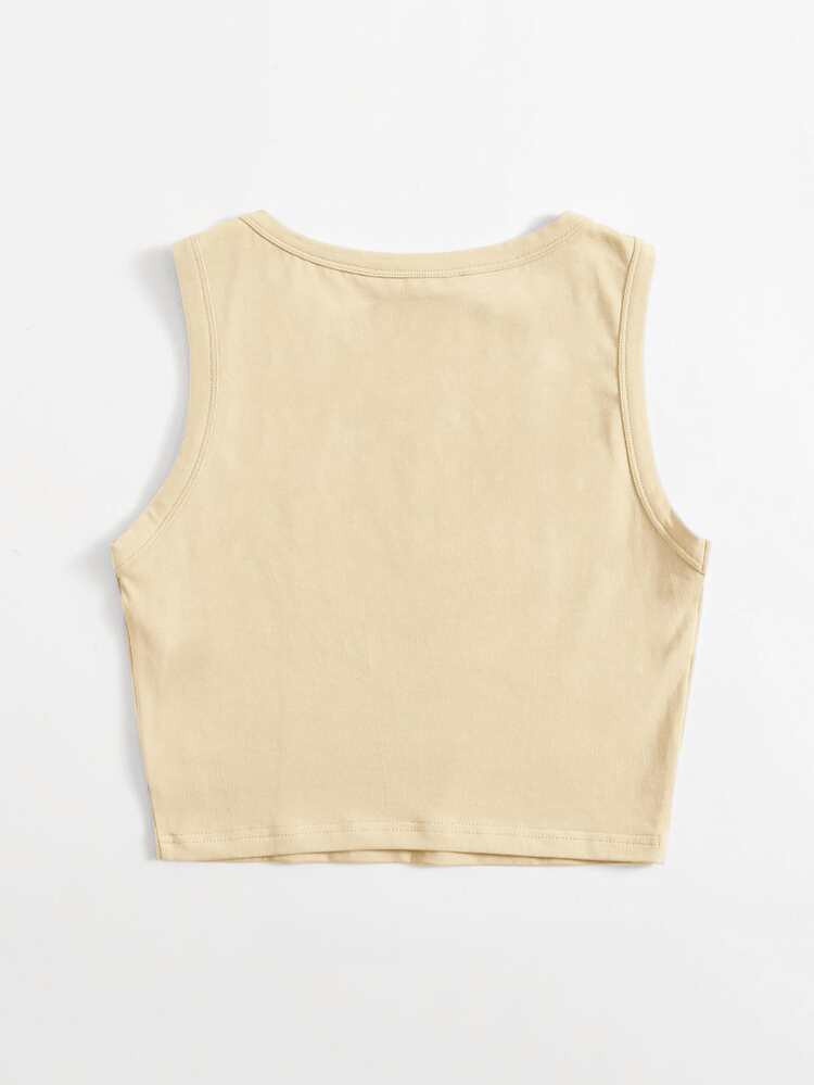 SHEIN Solid Crop Tank Top | SHEIN