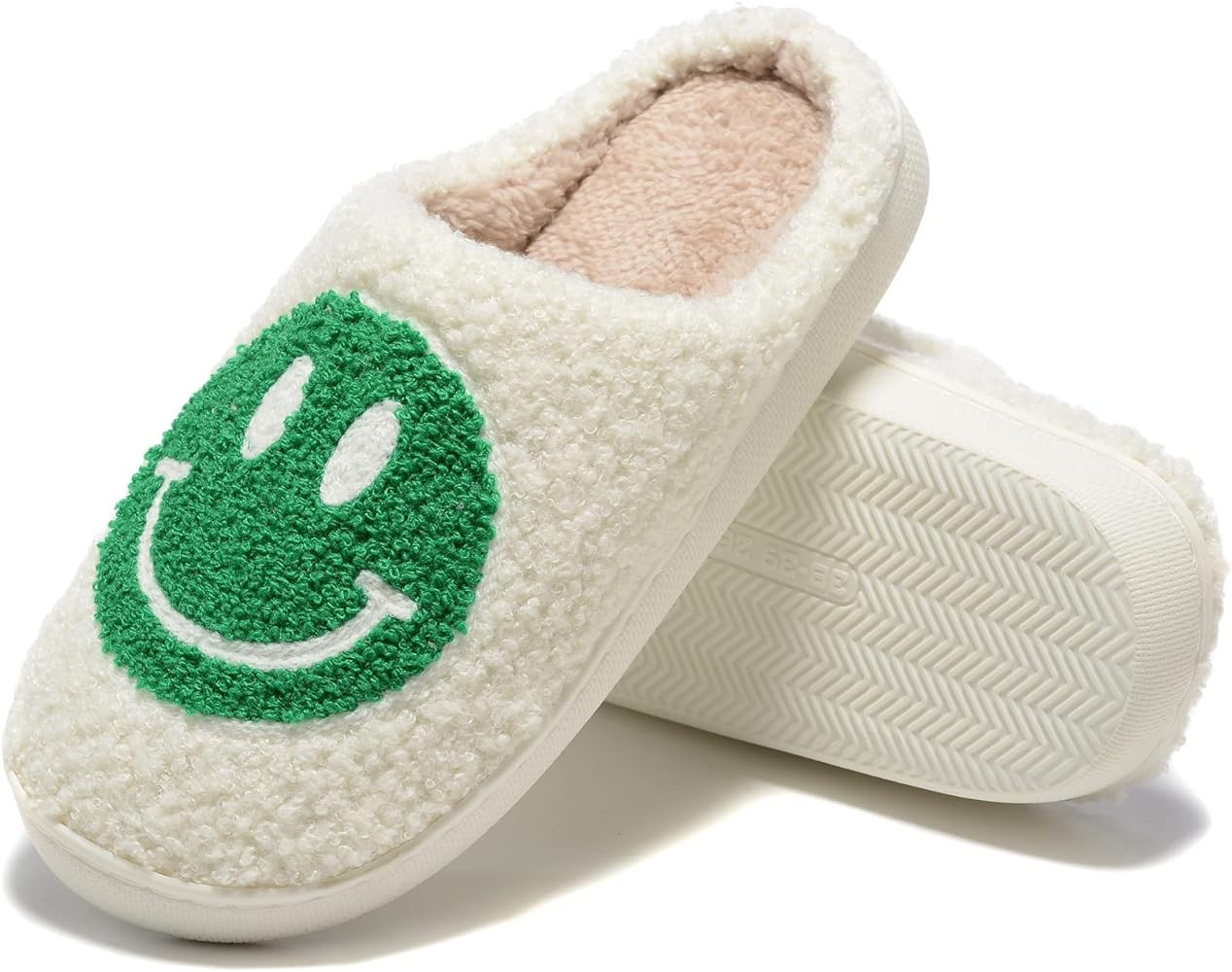 Retro Fuzzy Face Slippers for Women Men, Retro Soft Fluffy Warm Home Non-Slip Couple Style Casual... | Amazon (US)