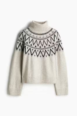 Jacquard-knit turtleneck jumper | H&M (UK, MY, IN, SG, PH, TW, HK)