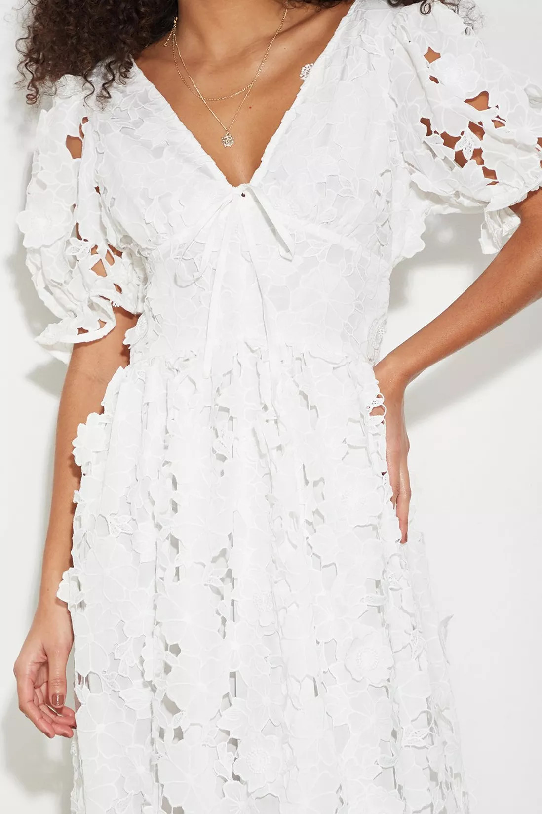 Premium Cutwork Midi Dress | Dorothy Perkins (UK)