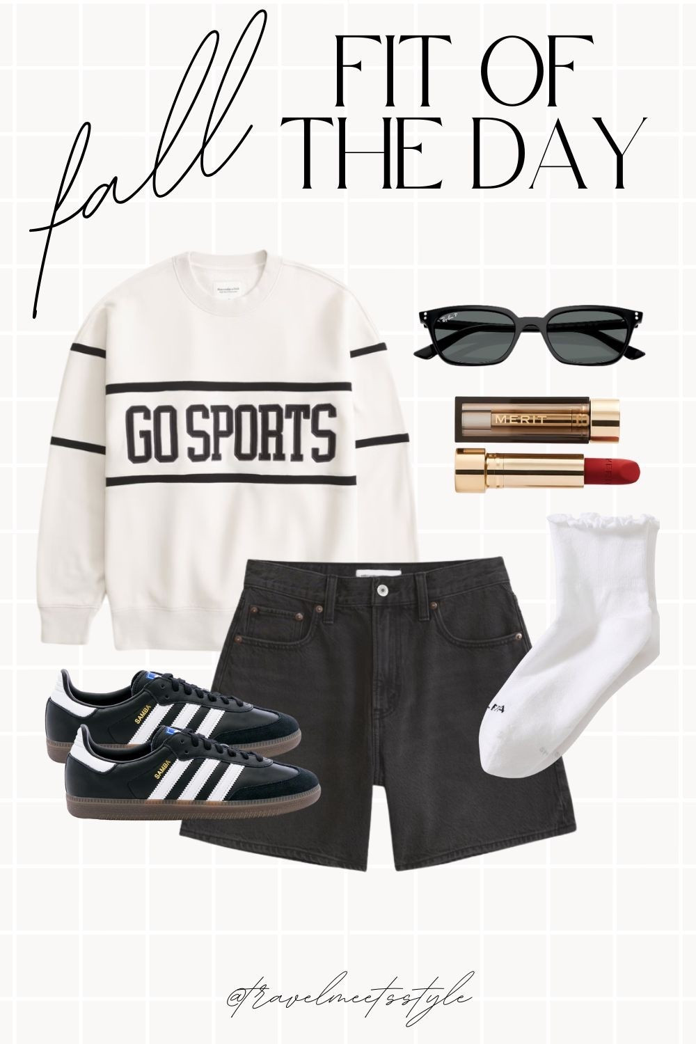 This is DAY 6 of fall fits I’m falling for rn 🍂 This sweatshirt from Abercrombie is perfect for those that don’t particularly love sports (like me 😂) but still want to hang. Pair it with some shorts & sambas (and a red lippy bc why not?) for the perfect game day outfit. 



Graphic sweatshirt, denim shorts, loose shorts, adidas sambas, ruffle socks, ray-ban sunglasses, merit lipstick 

#LTKStyleTip