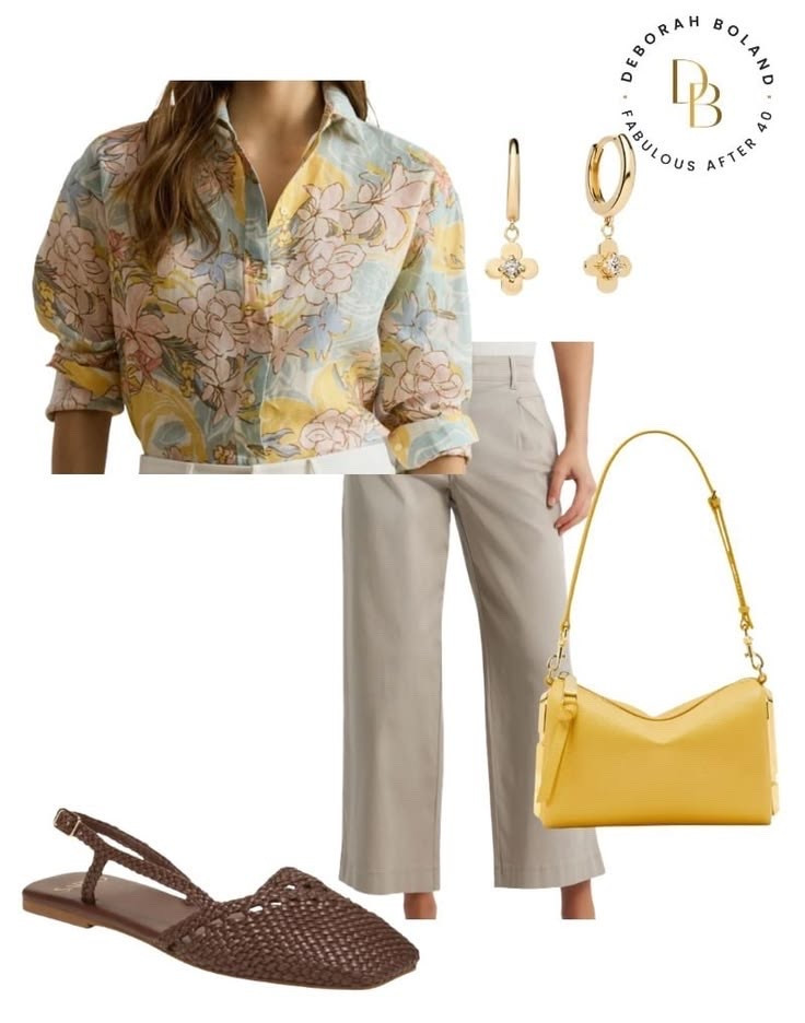 Spring outfits have officially entered the “cute but comfortable” phase and I’m not mad about it 🌼✨ These cargo pants are giving effortless chic, and paired with the soft floral top, woven flats, and the happiest little yellow bag… it just feels like sunshine in an outfit ☀️

I love looks like this that feel polished enough for lunch plans but still comfy enough for running around all day 🤍

#LTKootd #LTKSeasonal #LTKOver40