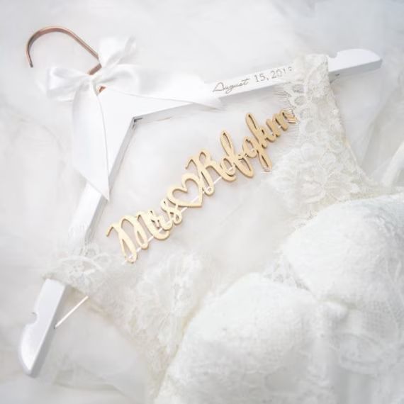 Wedding Hanger Engraved With Date  Bridal Shower Gift  Mrs | Etsy | Etsy (US)