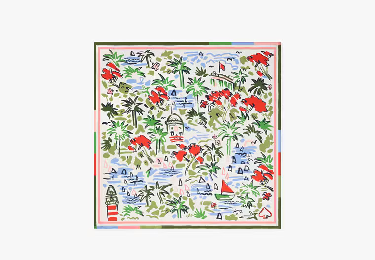 Coastal Scene Silk Square Scarf | Kate Spade (US)