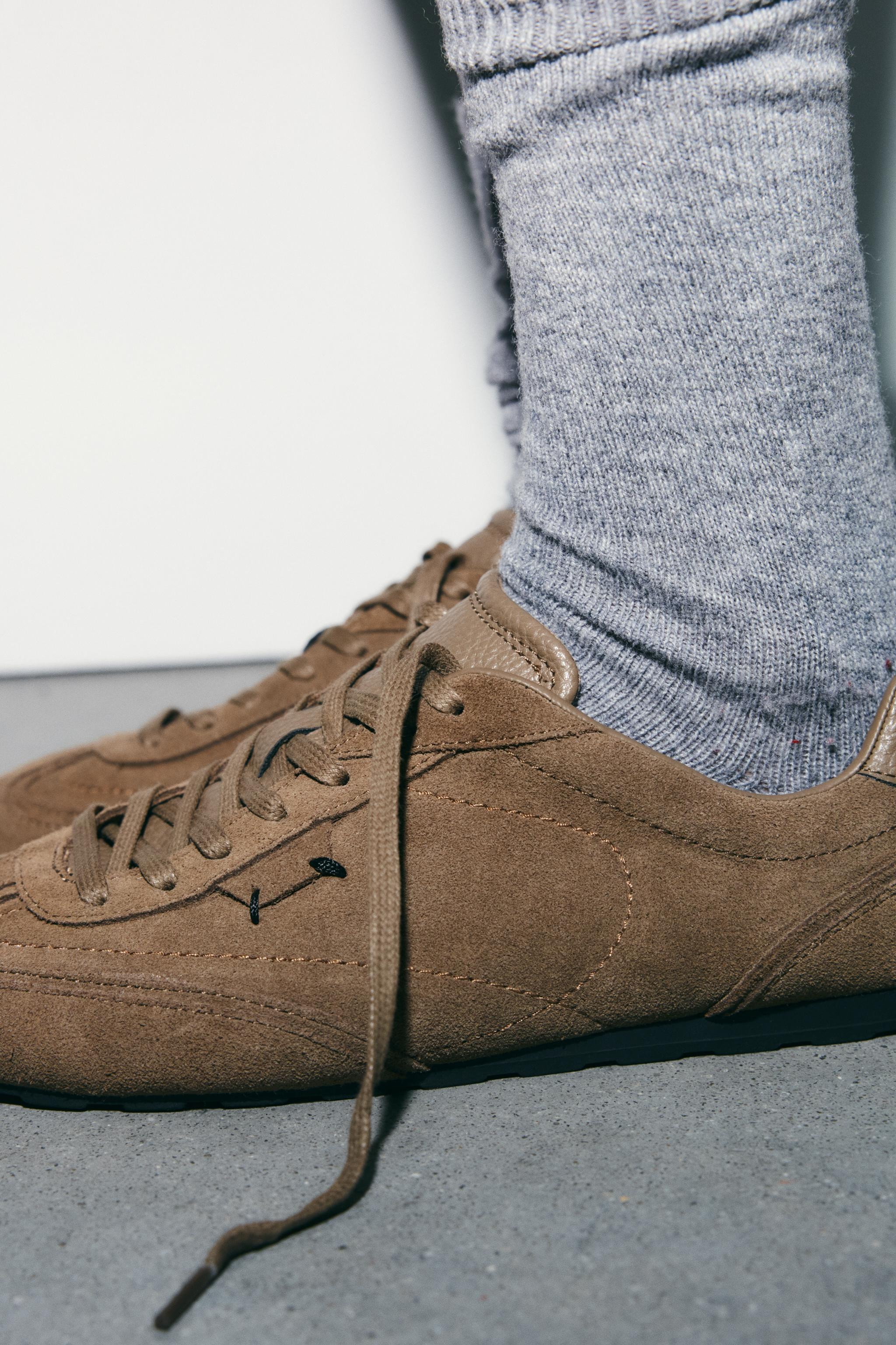 LEATHER SNEAKERS | Zara UK