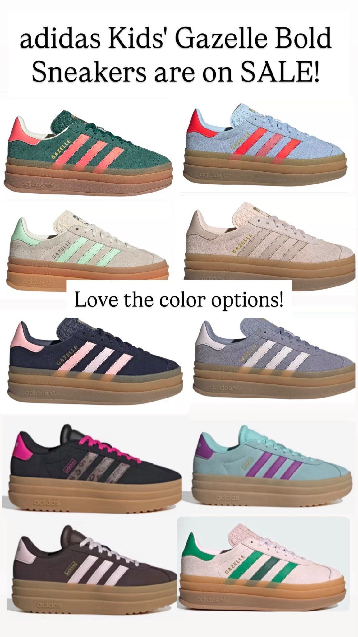adidas Kids' Grade School Gazelle Bold Shoes are on SALE!!!!! 

#LTKKids #LTKSaleAlert