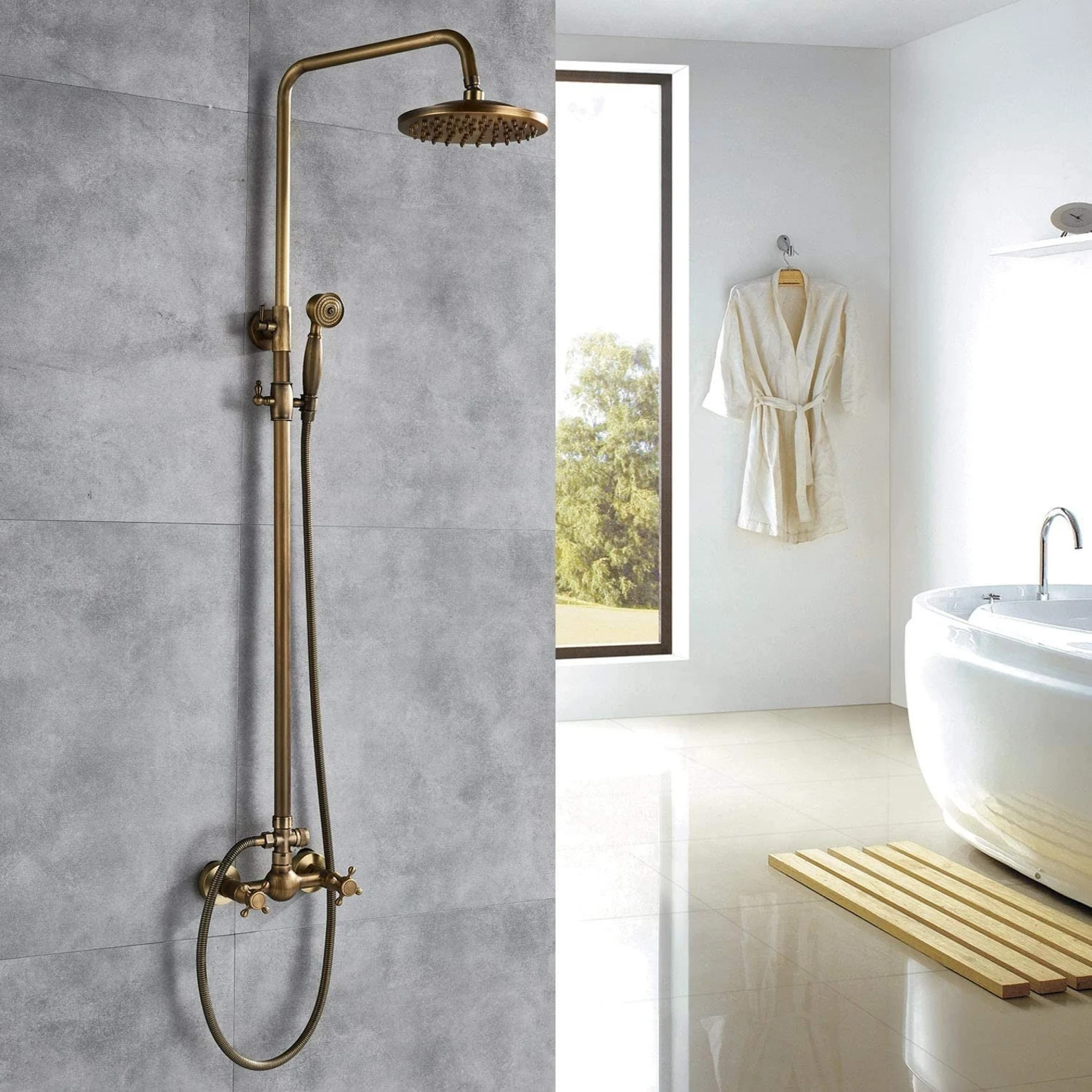 Brass Shower Faucet Indoor Outdoor Shower Faucet European - Etsy | Etsy (US)
