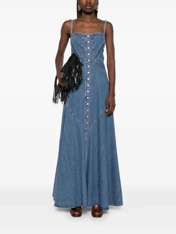 AG Jeans Denim Maxi Dress | Blue | FARFETCH | Farfetch Global