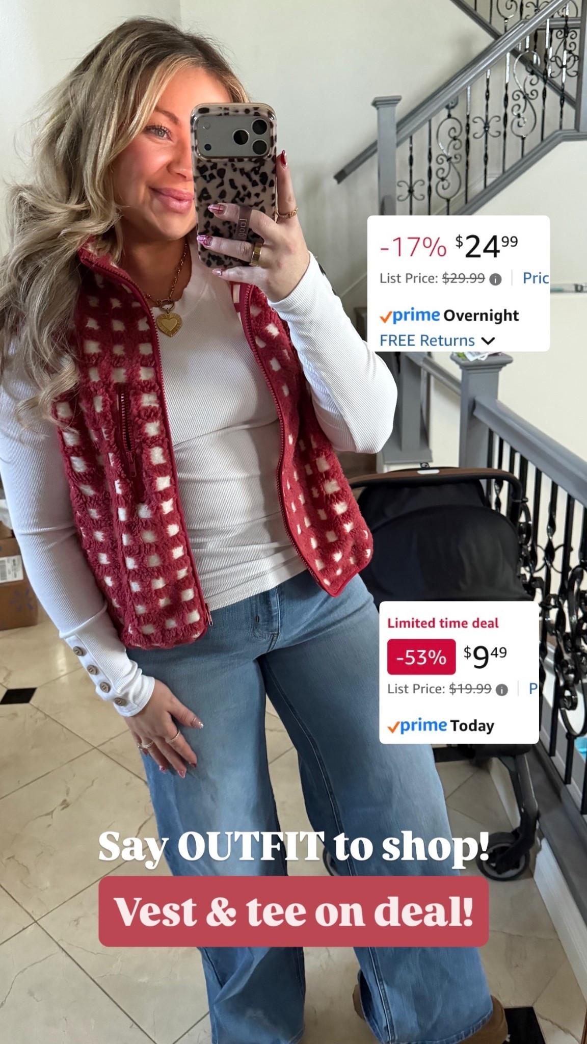 Vest & tee on deal!

#LTKSeasonal #LTKSaleAlert #LTKMidsize