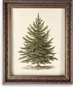 OFlyDesigns Vintage Christmas Wall Art Print, Santa Reading Book Poster, Rustic Christmas Wall Ar... | Amazon (US)