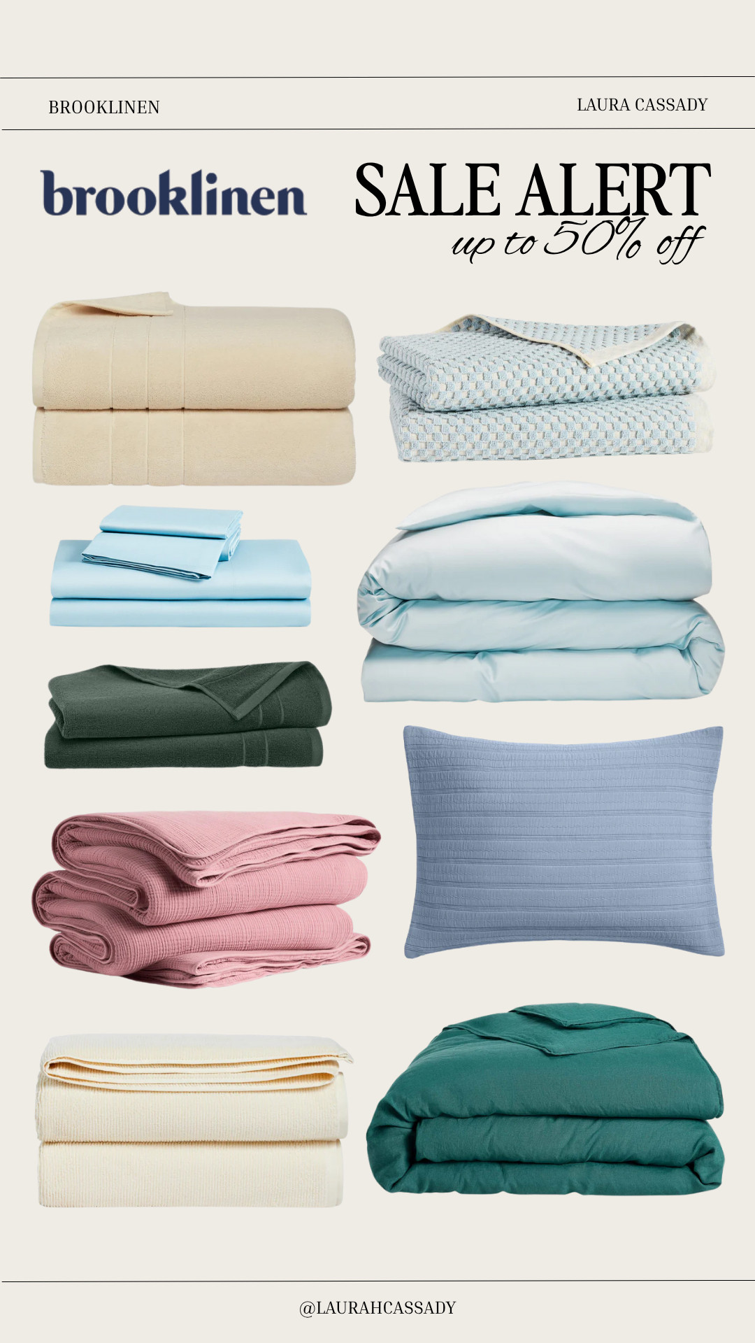 Sale alert 🚨 Brooklinen is offering up to 50% off! Time to refresh your bedroom with the coziest sheets, duvets, and bath essentials. Don’t miss out on this comfort upgrade 🤍 

 #Brooklinen #HomeSale #BedroomEssentials #CozyHome #LTKHome #SaleAlert #HomeDeals #BeddingFavorites #LTKHome #LTKSaleAlert #LTKFamily