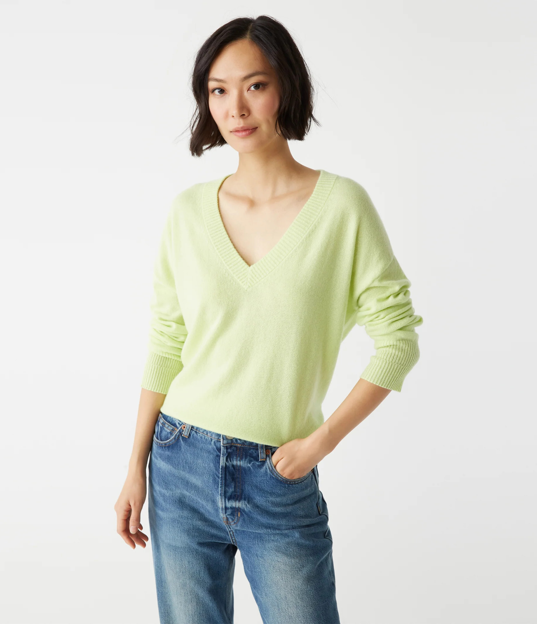 Variant options: Gemma V-Neck Cashmere Sweater | MichaelStars.com
