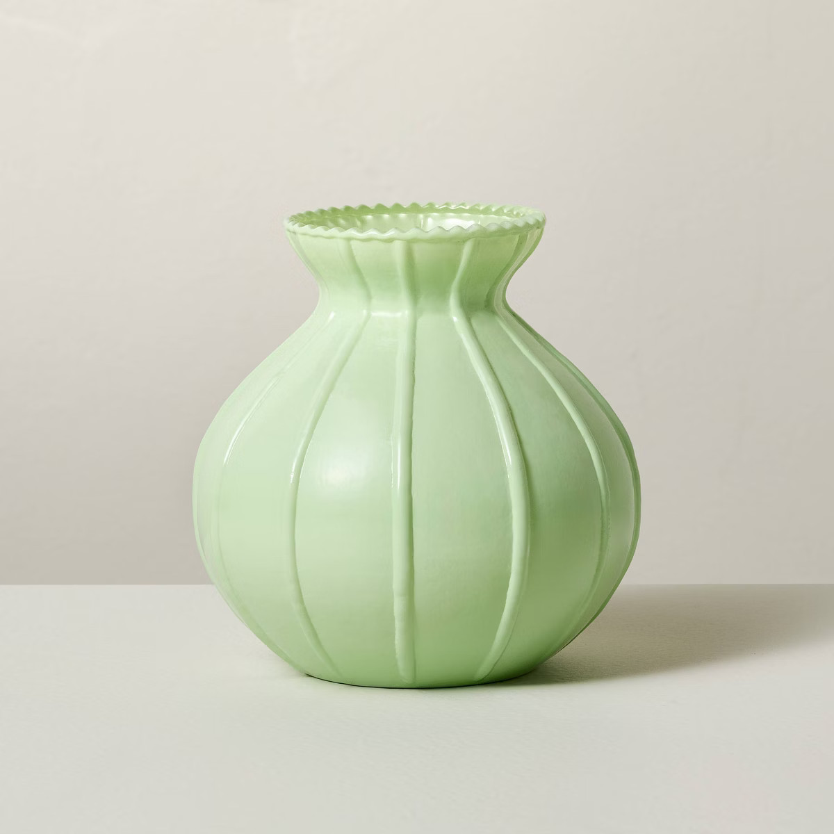 Ribbed Milk Glass Bud/Bouquet Vase Mint Green - Hearth & Hand™ with Magnolia | Target