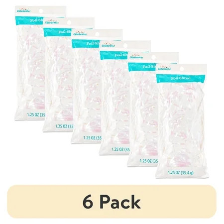 (6 pack) Iridescent Paper Shred, 1.25 oz, by Way To Celebrate | Walmart (US)